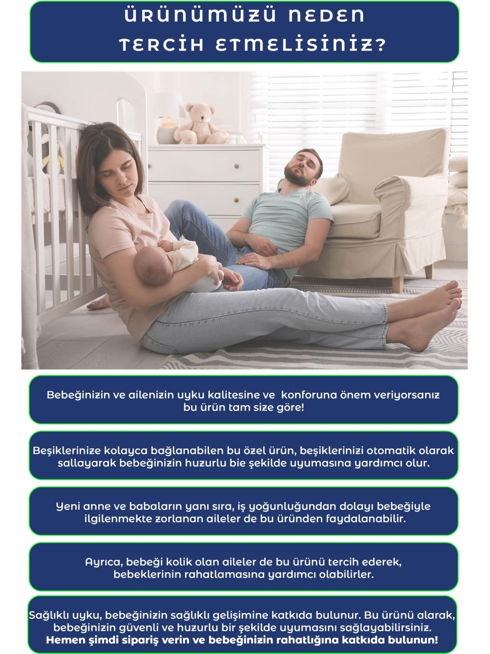 Bi Uyku Otomatik Beşik Sallama Aparatı Cihazı