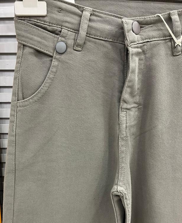 BAYHAS Kids 24243 Kız Çocuk Düz Keten Geniş Paça Pantolon