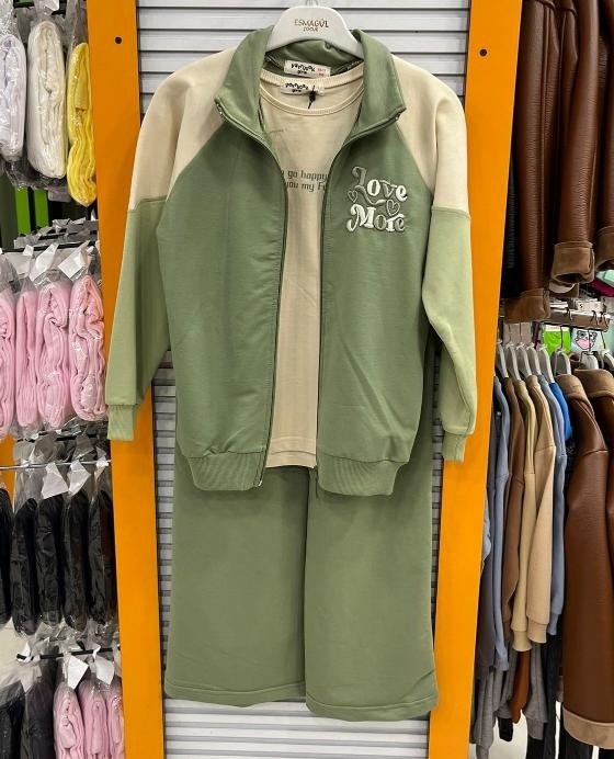 YAVRUCAK Kids 6935-7935 Kız Çocuk Love 3lü Takım