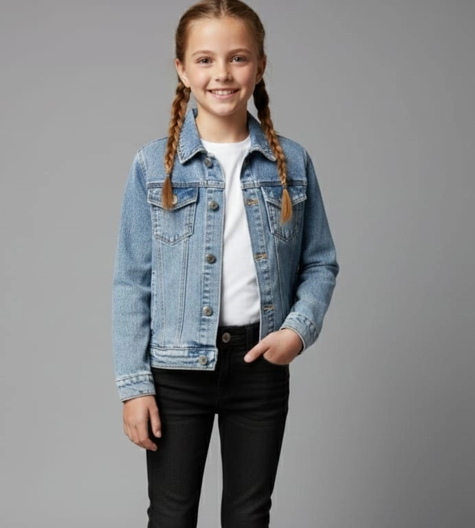 SERCİNO Kids 99783 KIZ-ERKEK Pamuklu Kot Ceket