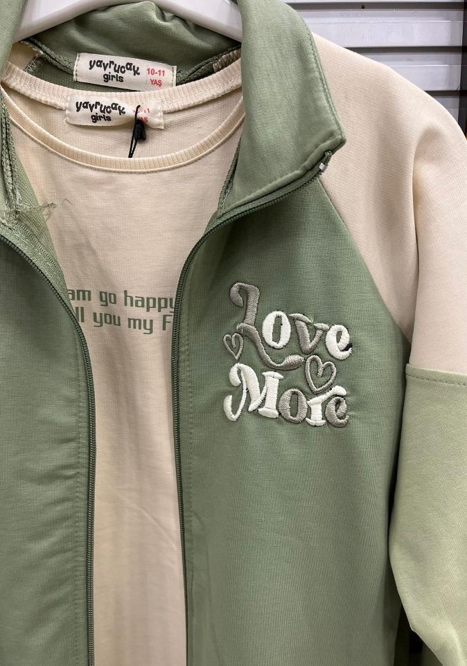 YAVRUCAK Kids 6935-7935 Kız Çocuk Love 3lü Takım