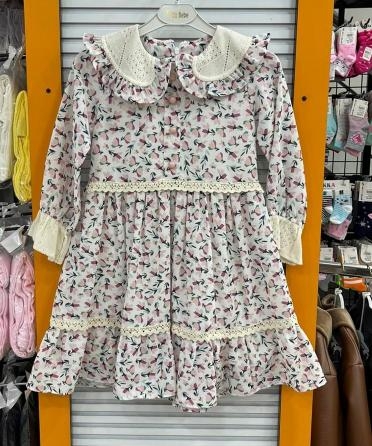SONÖZ Kids 1112 Kız Çocuk Triko Yakalı Elbise