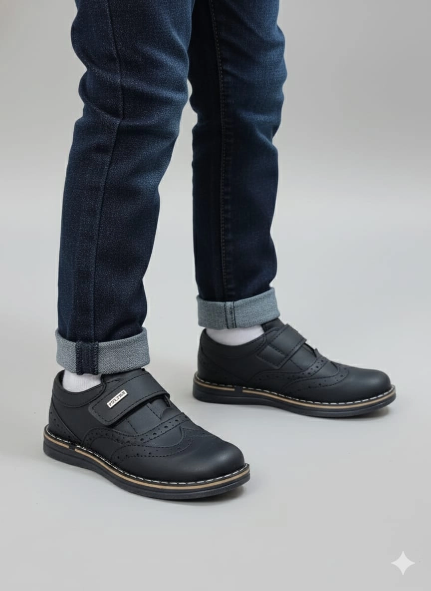 Wolter 00101 Erkek Çocuk Mat Çıtlı Kundura Ayakkabı