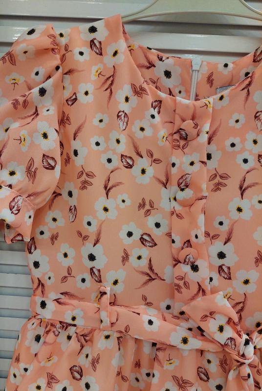 ENFETTO Kids 3236 Kız Çocuk Çiçekli Düğmeli Elbise