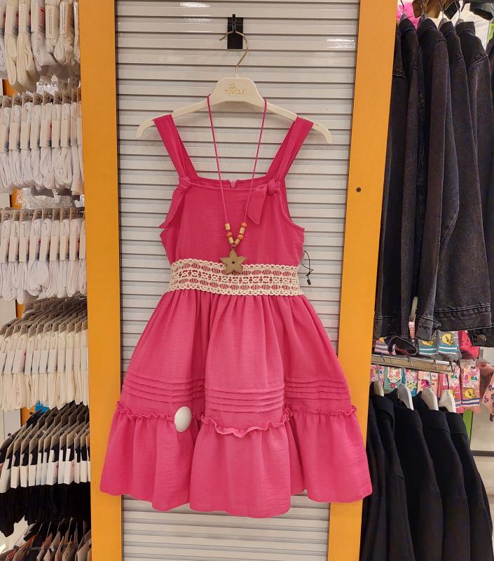 TİVİDO Kids 2488 Kız Çocuk Kolyeli Elbise