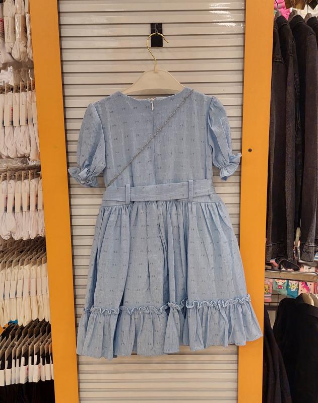 MİSS KUĞU Kids 8504 Kız Çocuk Gümüş Kesme Elbise