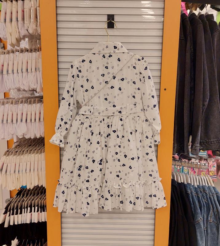 KUĞU BABY Kids 8506 Kız Çocuk Baskılı Bürümcük Elbise