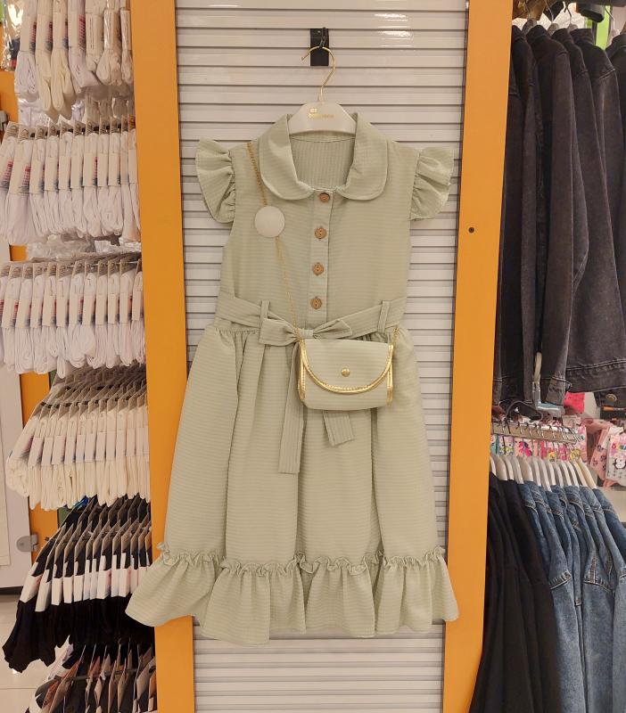 MİSS KUĞU Kids 6944 Kız Çocuk Zerda Bürümcük Elbise