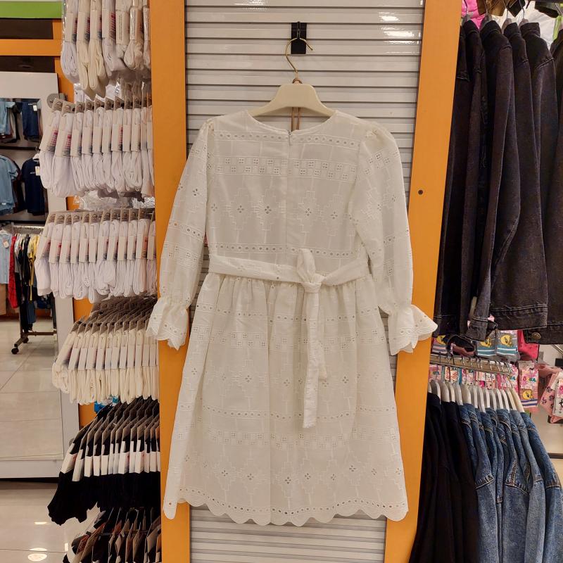 TİVİDO Kids 2439 Kız Çocuk Brode Kolyeli Elbise