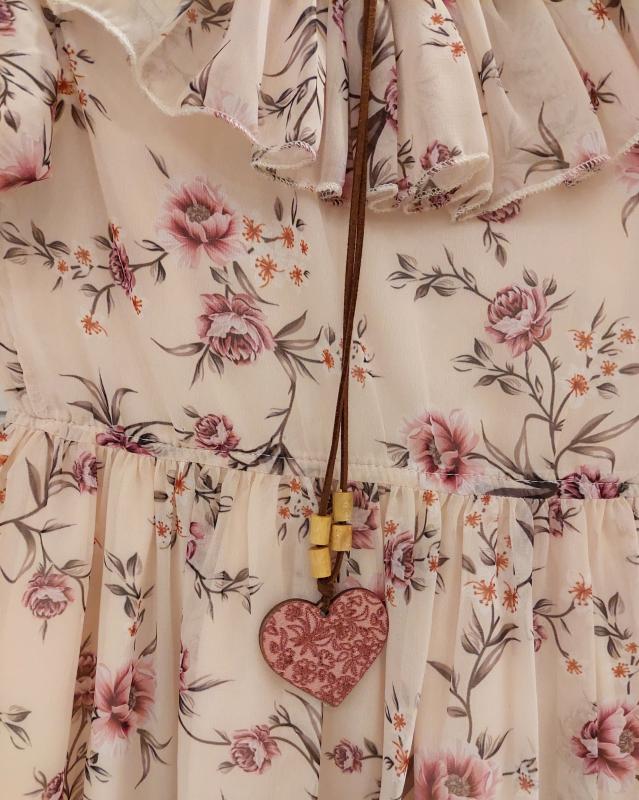 BLUEBERRY Kids 4585 Kız Çocuk Katmerli Gül Elbise