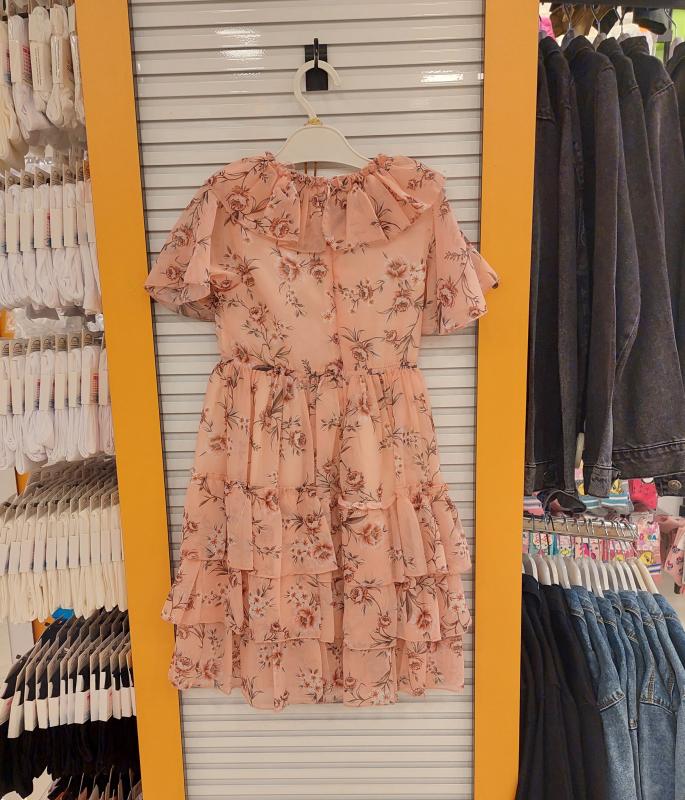 BLUEBERRY Kids 4585 Kız Çocuk Katmerli Gül Elbise