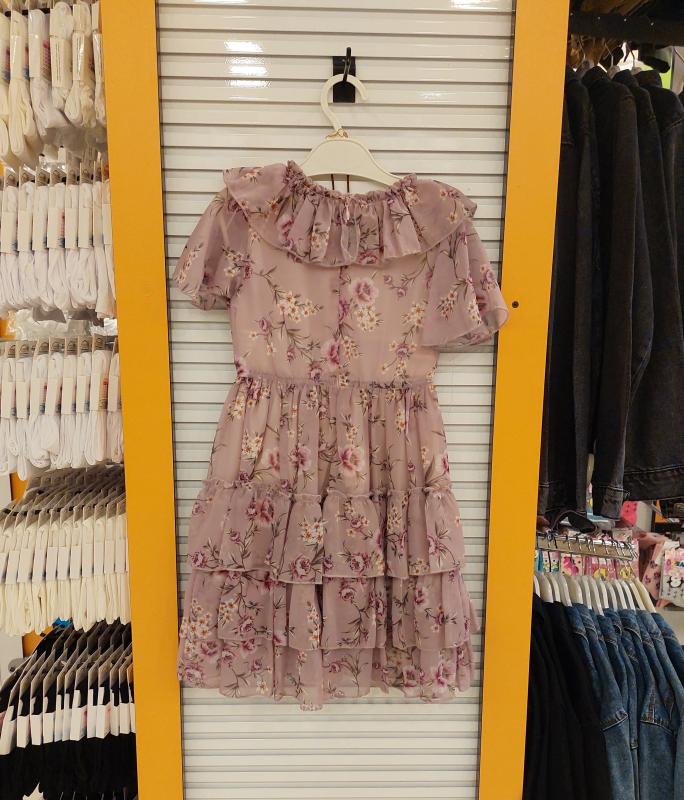 BLUEBERRY Kids 4585 Kız Çocuk Katmerli Gül Elbise