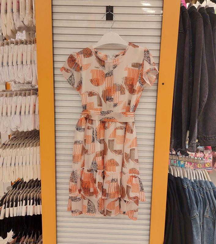 PERİMASALI Kids 10761 Kız Çocuk Kemerli Şifon Elbise