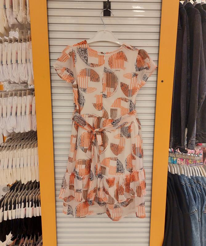 PERİMASALI Kids 10761 Kız Çocuk Kemerli Şifon Elbise