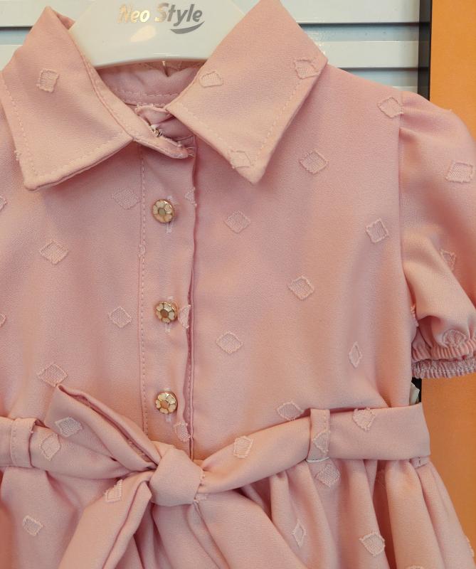 ENFETTO Kids 3129 Kız Çocuk Kemerli Elbise