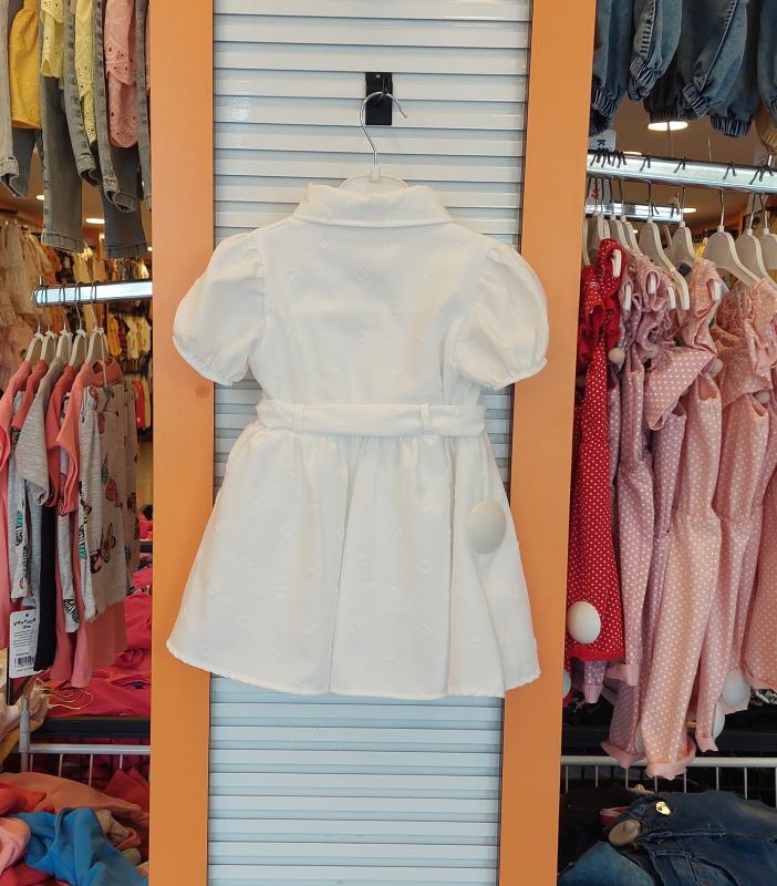 ENFETTO Kids 3129 Kız Çocuk Kemerli Elbise