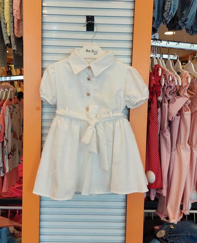 ENFETTO Kids 3129 Kız Çocuk Kemerli Elbise