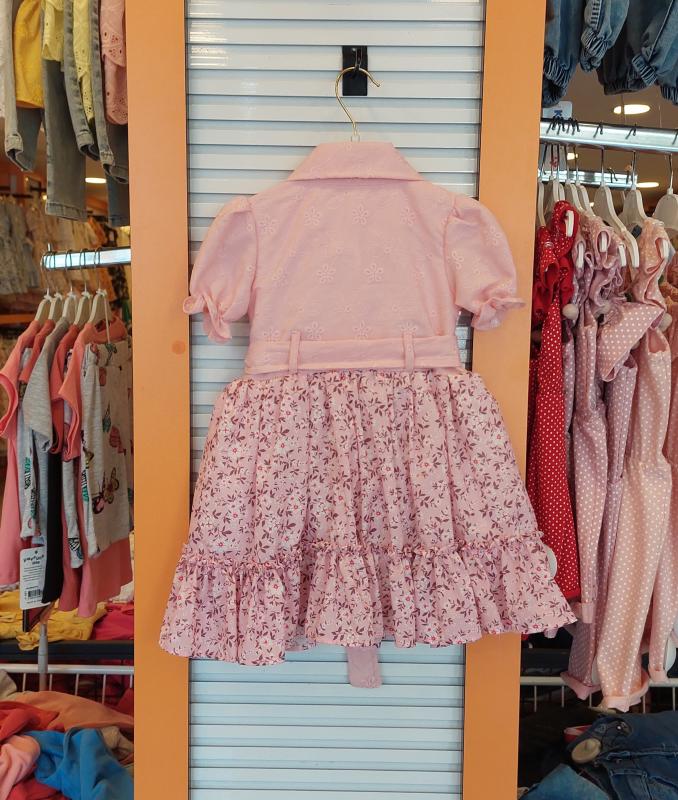 BABYLONE Kids 5931 Kız Çocuk Robası Nakışlı Dijital Elbise