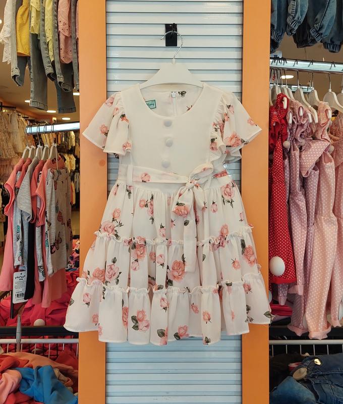 BABİLİ Kids 629 Kız Çocuk Şifon Kombinli Elbise