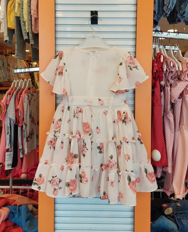BABİLİ Kids 629 Kız Çocuk Şifon Kombinli Elbise