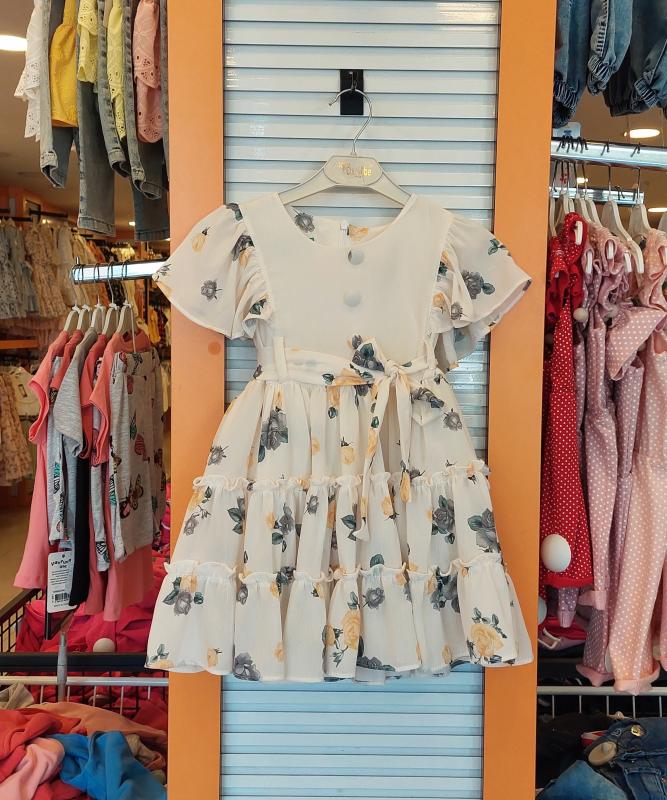 BABİLİ Kids 629 Kız Çocuk Şifon Kombinli Elbise