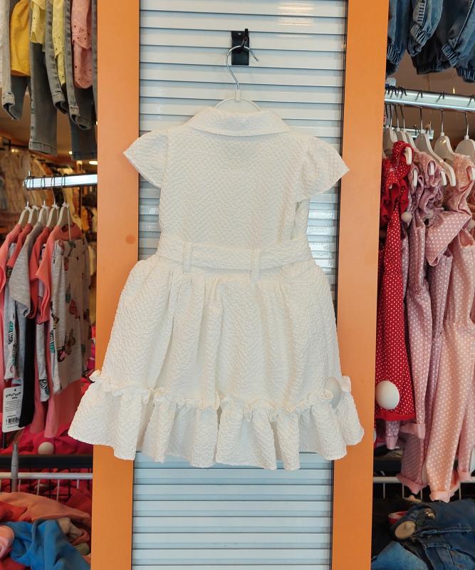 ROSE MARRY Kids 626 Kız Çocuk Çantalı Gofre Elbise