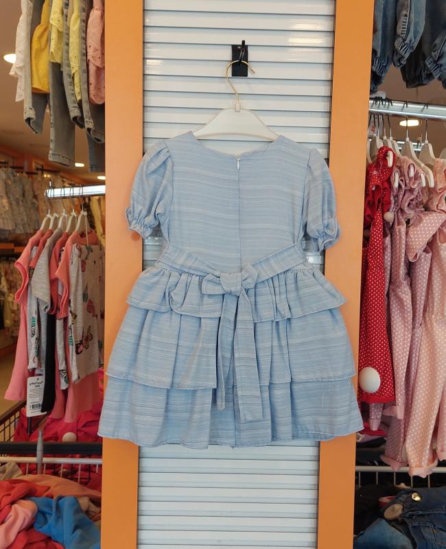 MİSS KUĞU Kids 5912 Kız Çocuk Kat Kat Simli Elbise