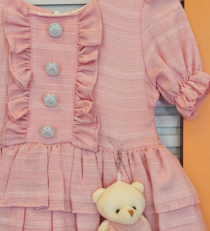 MİSS KUĞU Kids 5912 Kız Çocuk Kat Kat Simli Elbise