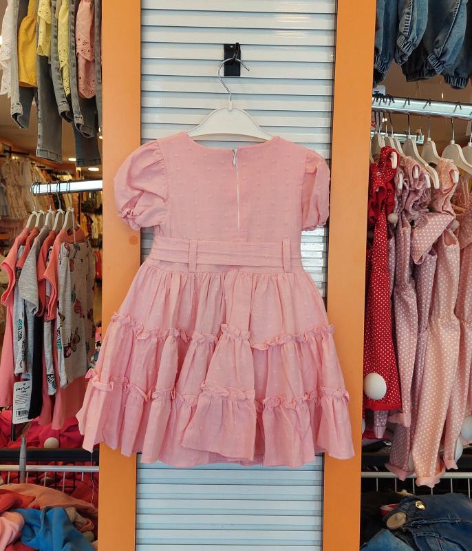 ROSE MARRY Kids 519 Kız Çocuk Bürümcük Kesmeli Elbise