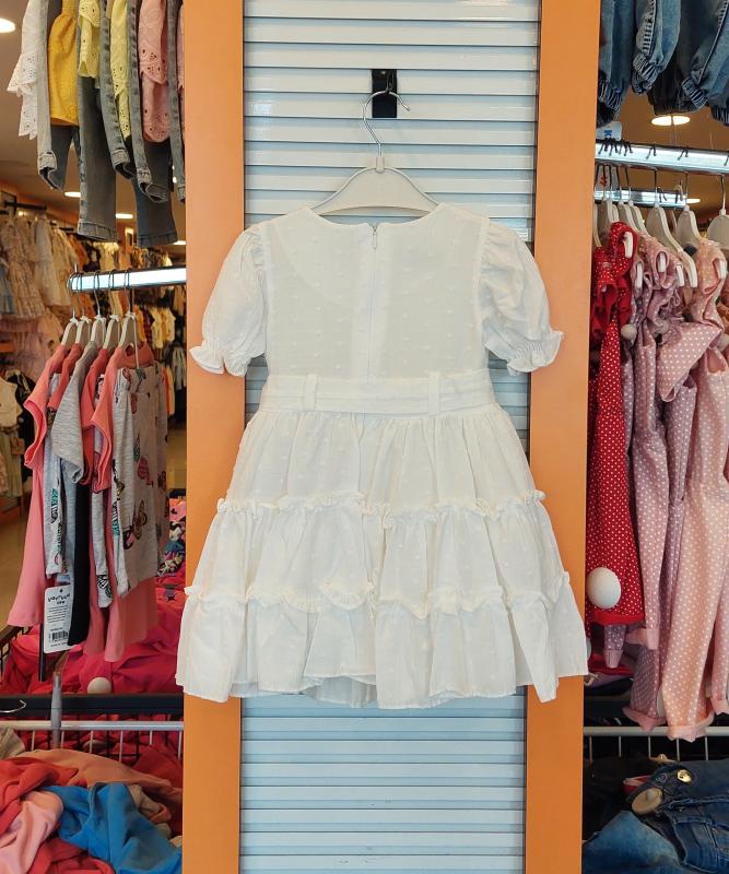 ROSE MARRY Kids 519 Kız Çocuk Bürümcük Kesmeli Elbise