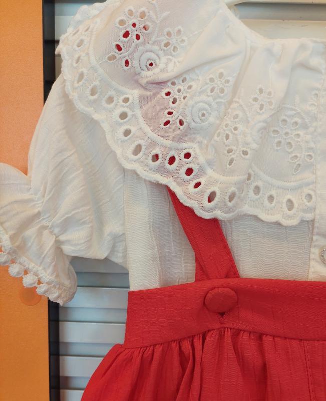 LUMİA Kids 860 Kız Çocuk Yaka İşlemeli Askılı 2li Takım