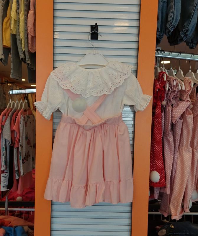 LUMİA Kids 860 Kız Çocuk Yaka İşlemeli Askılı 2li Takım