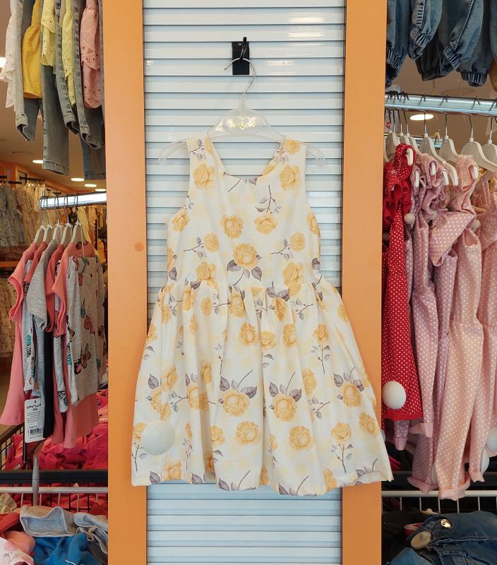 SERKON Kids 0273 Kız Çocuk Güllü Askılı Elbise