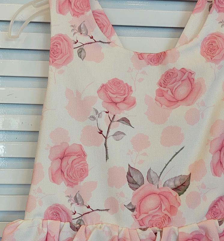 SERKON Kids 0273 Kız Çocuk Güllü Askılı Elbise