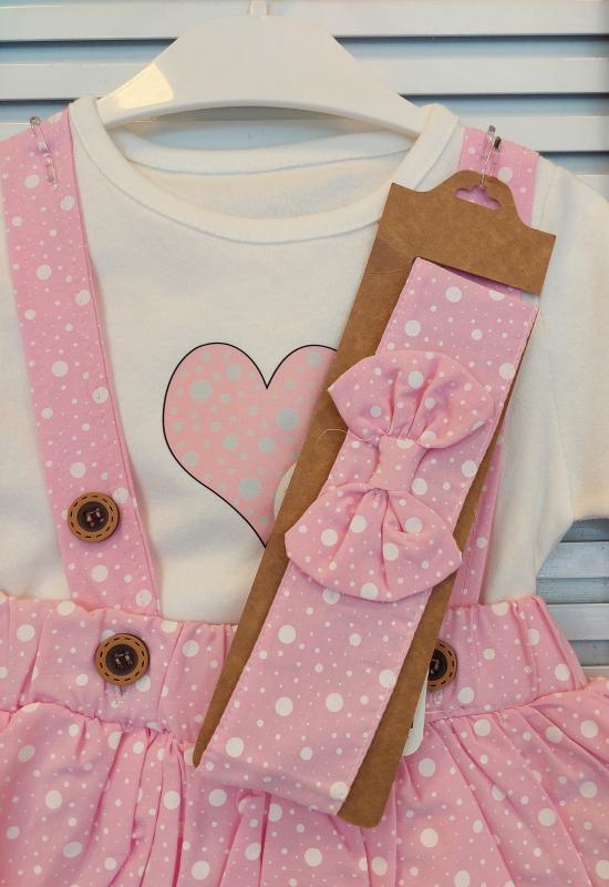 CEMİLİNO Kids 8327 Kız Çocuk Bandajlı Askılı Elbise
