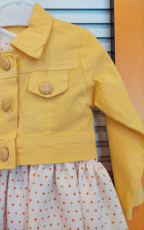 EBRULI Kids 3507 Kız Çocuk Etnik Baskılı Ceketli Elbise