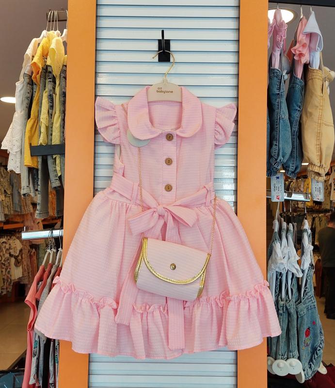 MİSS KUĞU Kids 5944 Kız Çocuk Zerda Kısa Kollu Elbise