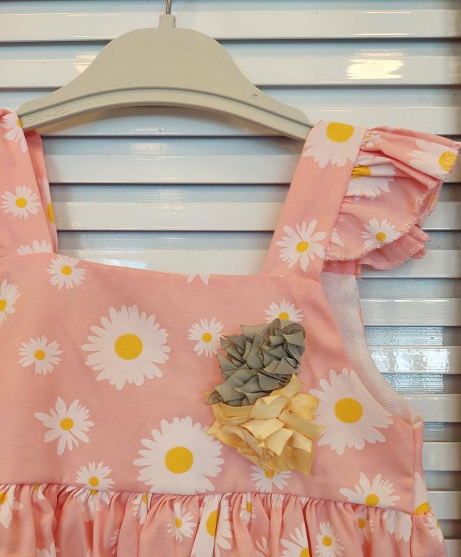 RONIX Kids 431 Kız Çocuk Papatyalı Askılı Elbise