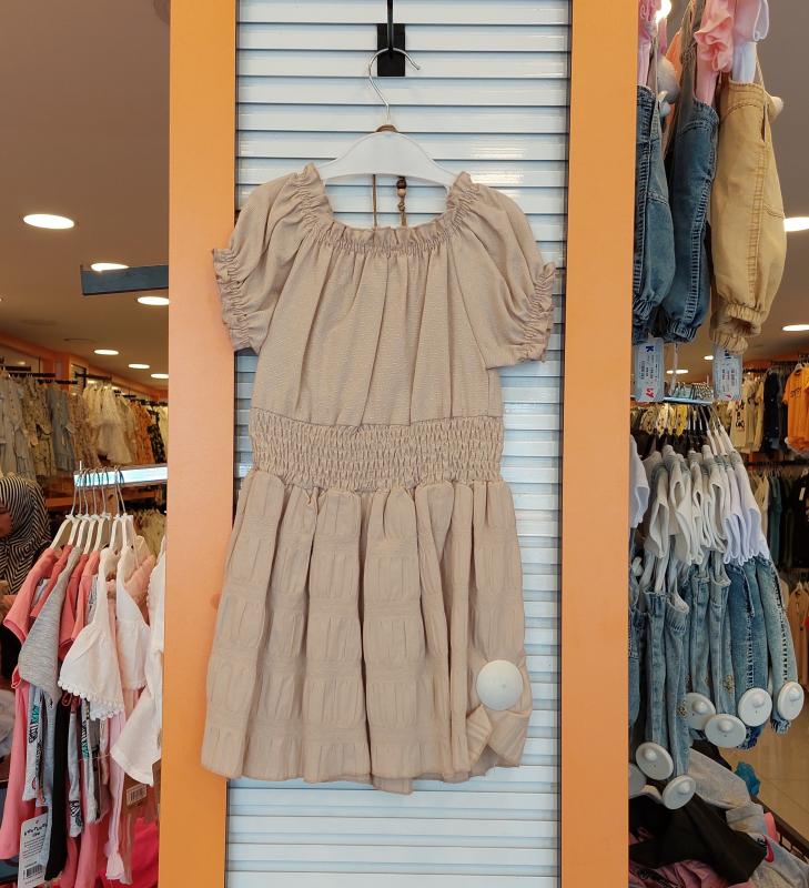EBRULI Kids 3022 Kız Çocuk Lastikli Kolyeli Elbise