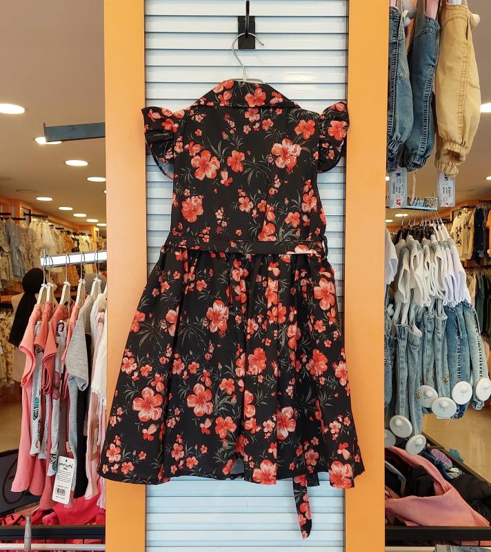 ŞİRİN Girls Kids 4042-1 Kız Çocuk Düğmeli Elbise