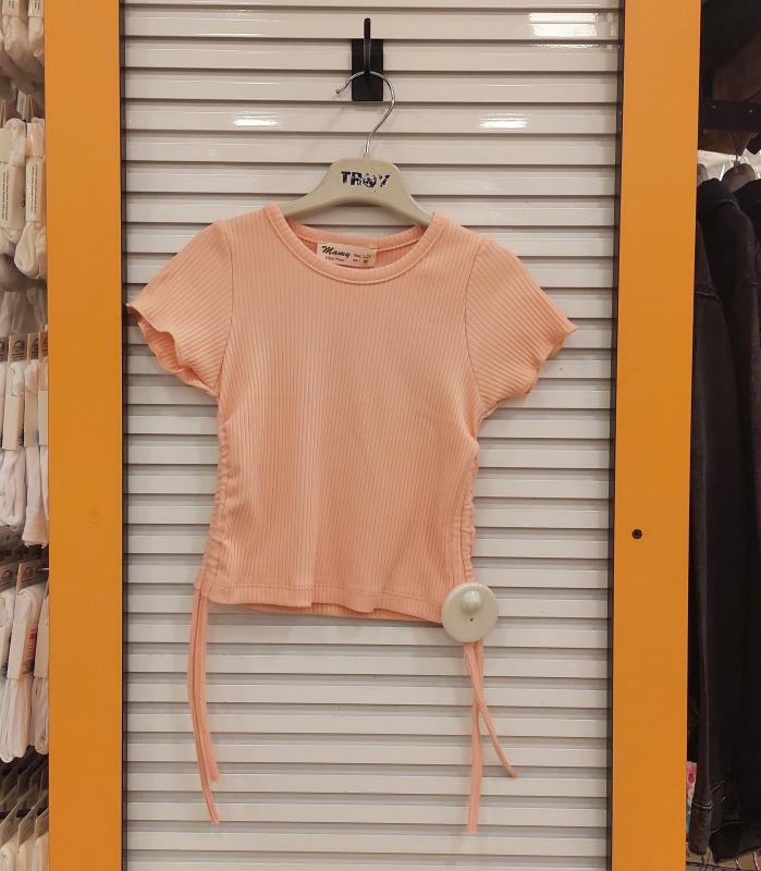 MAMY Kids 9778 Kız Çocuk Yandan Büzgülü Tişört