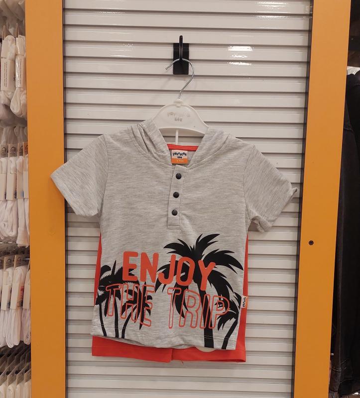 YAVRUCAK Kids M-874 Erkek Çocuk Enjoy Penye 2li Takım