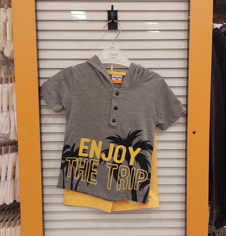 YAVRUCAK Kids M-874 Erkek Çocuk Enjoy Penye 2li Takım