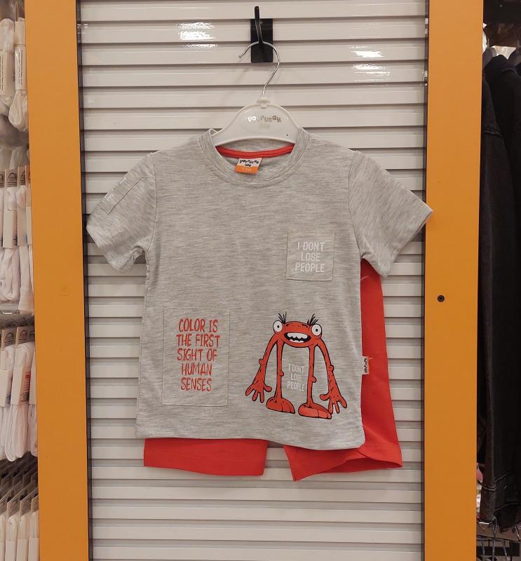 YAVRUCAK Kids M-874-1 Erkek Çocuk People Penye 2li Takım