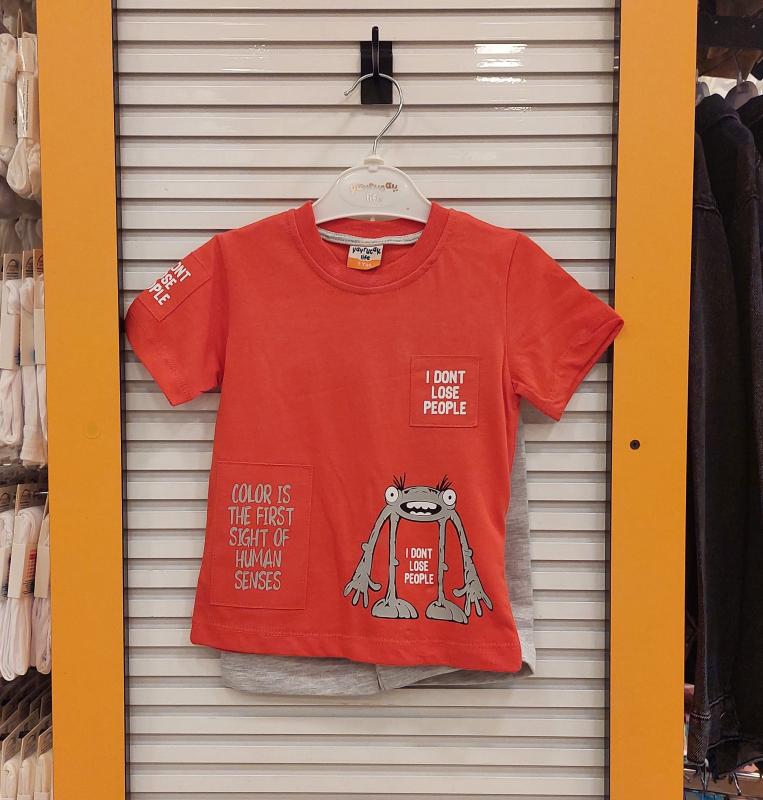 YAVRUCAK Kids M-874-1 Erkek Çocuk People Penye 2li Takım