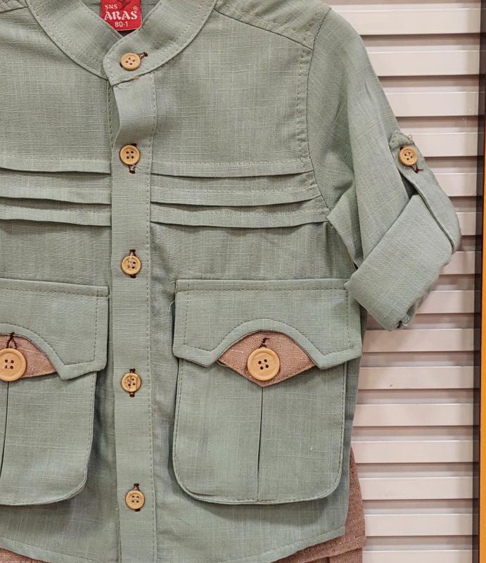 ARAS Kids 6722 Erkek Çocuk Gömlekli 2li Takım