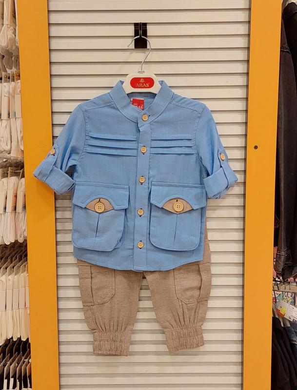 ARAS Kids 6722 Erkek Çocuk Gömlekli 2li Takım
