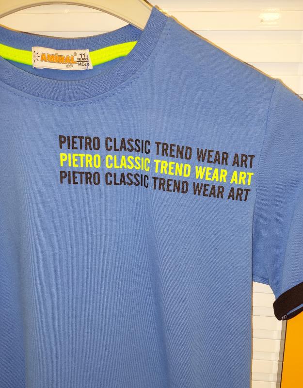 AMİRAL Kids 1413 Erkek Çocuk Elegant Pietro Penye Tişört