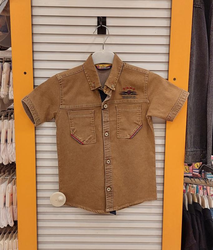 BOBİKS Kids 4004 BBKS Tekli Erkek Çocuk Kot Gömlek