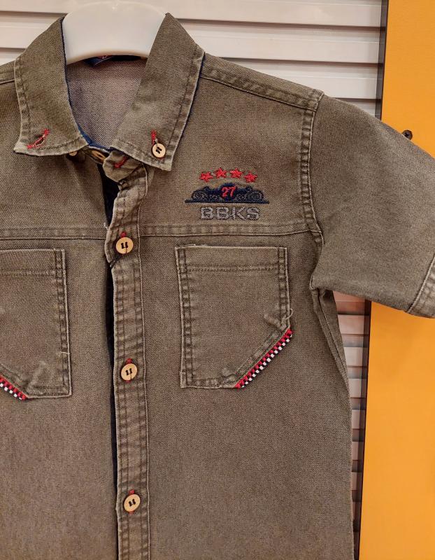 BOBİKS Kids 4004 BBKS Tekli Erkek Çocuk Kot Gömlek